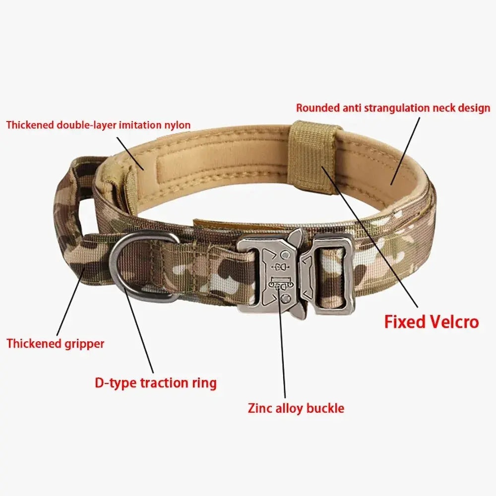 Metal Buckle Tactical Dog Collar - Pawthrive