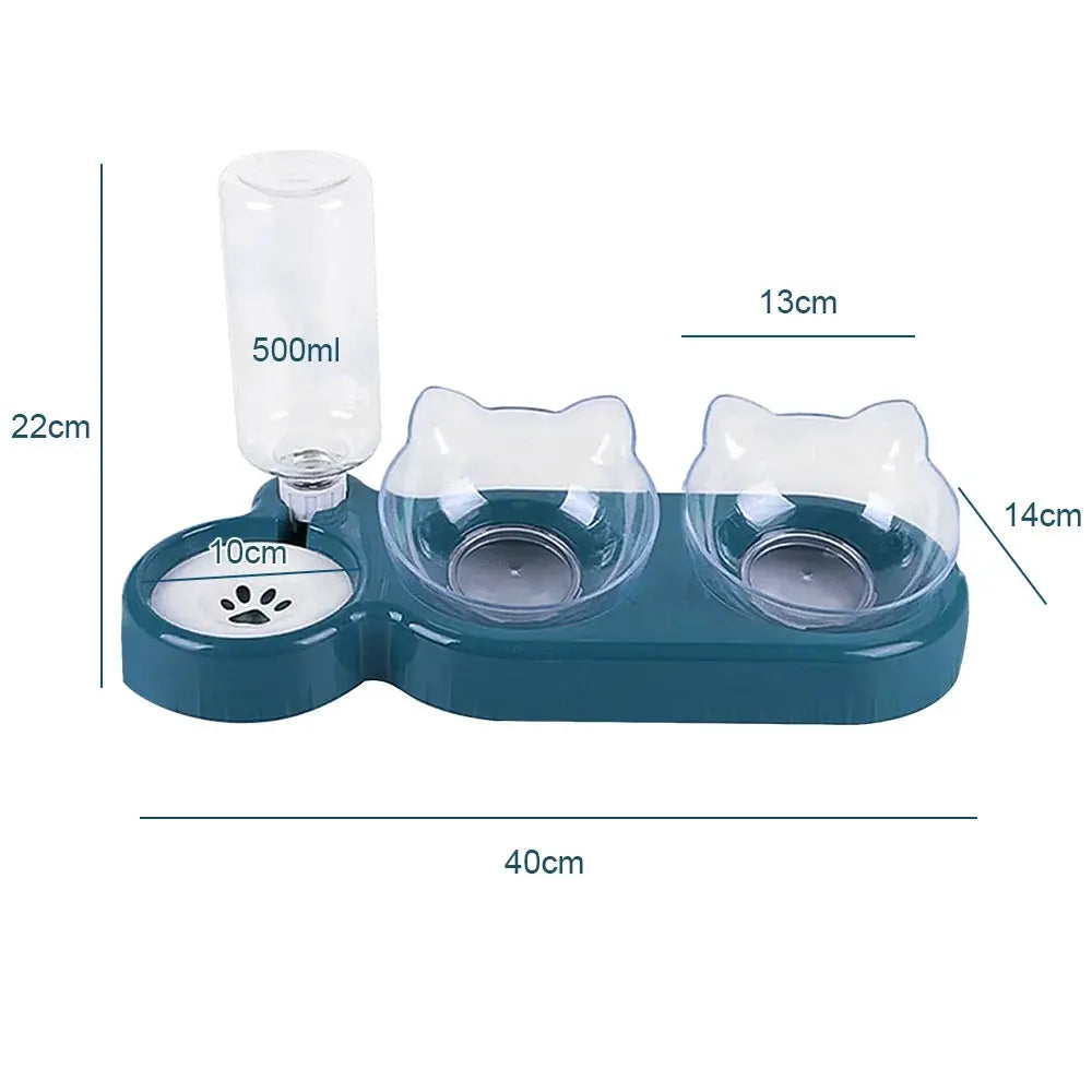 Anti Slip Double Feeding Pet Food Container - Pawthrive
