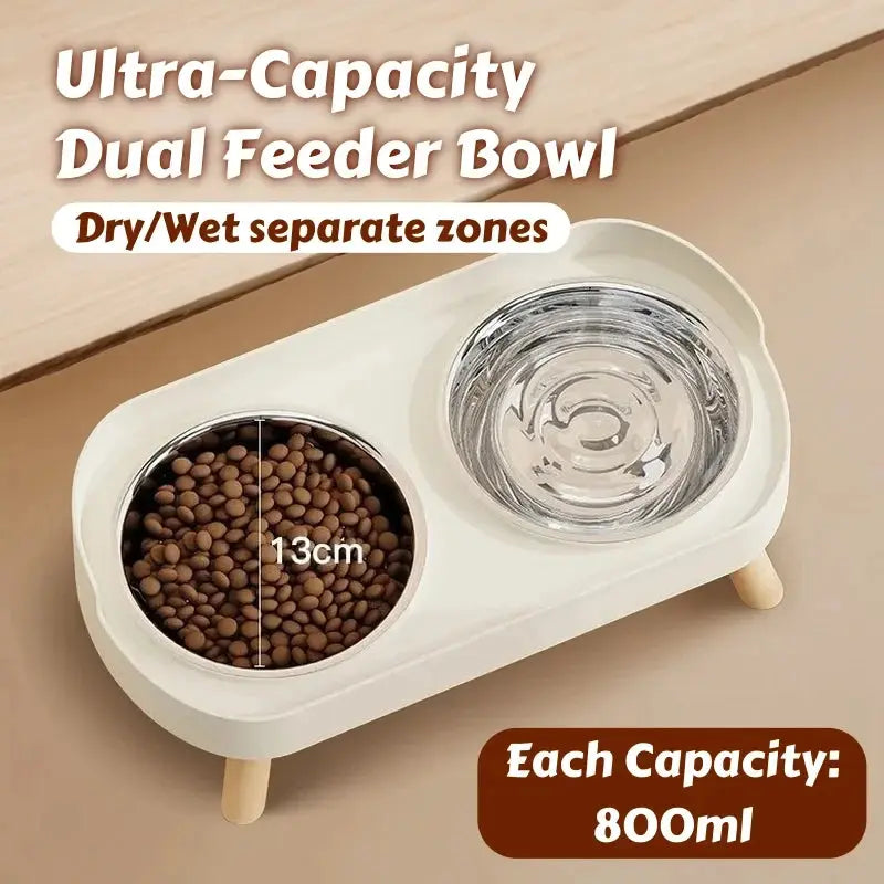 Stainless Steel Elevated Adjustable Height Bowls - Pawthrive