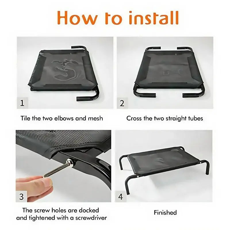 Non-Slip Breathable Elevated Dog Bed - Pawthrive