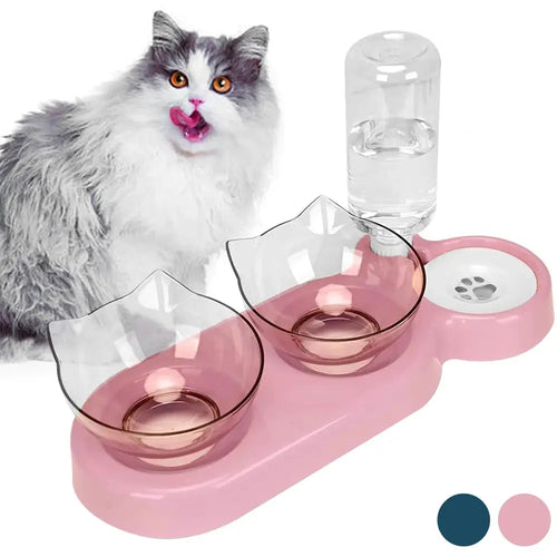 Anti Slip Double Feeding Pet Food Container - Pawthrive