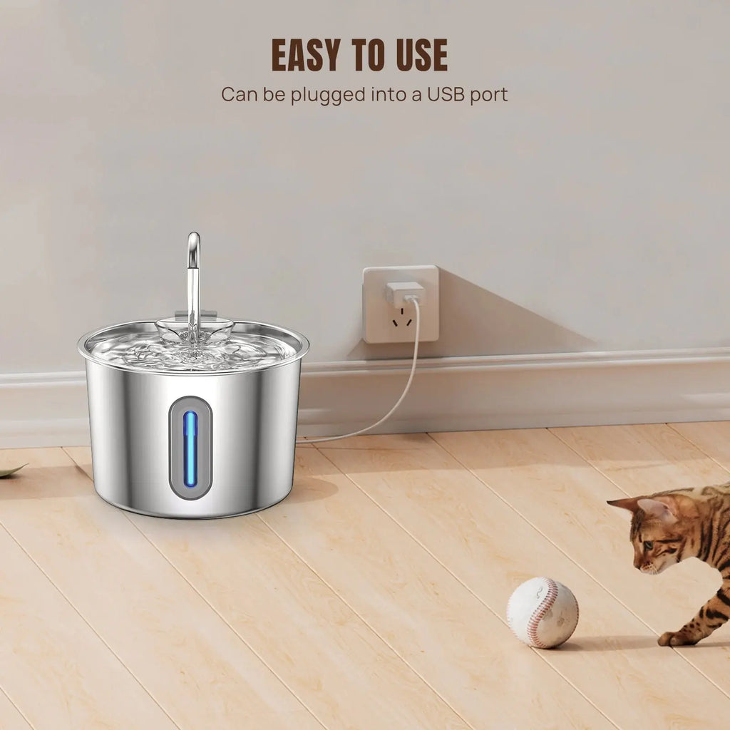 Stainless Steel Pet Fountain dispenser - Pawthrive