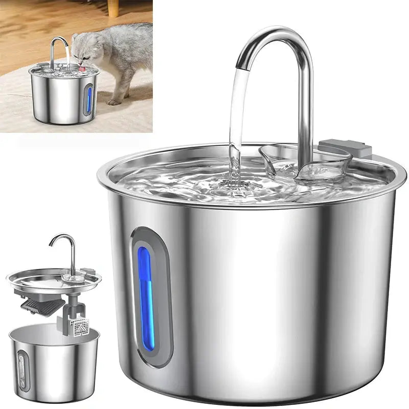 Stainless Steel Pet Fountain dispenser - Pawthrive