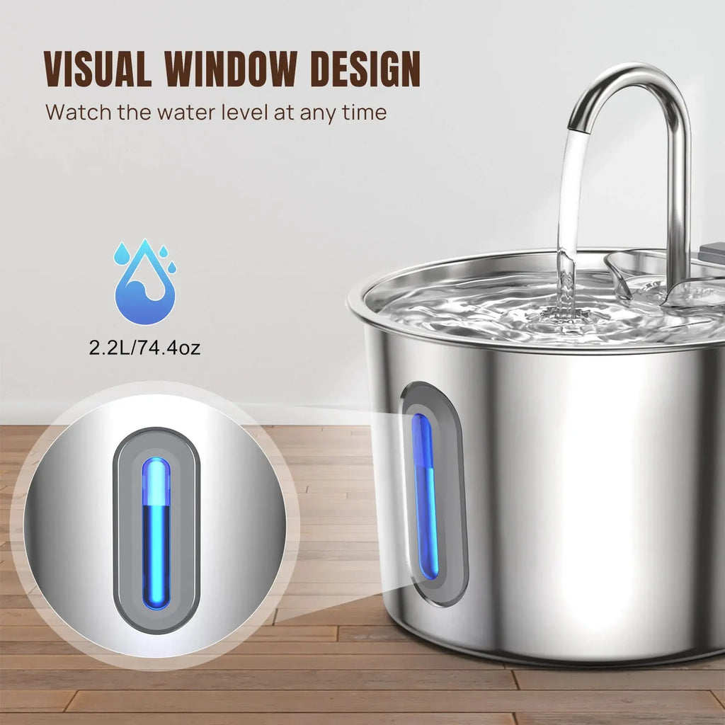 Stainless Steel Pet Fountain dispenser - Pawthrive