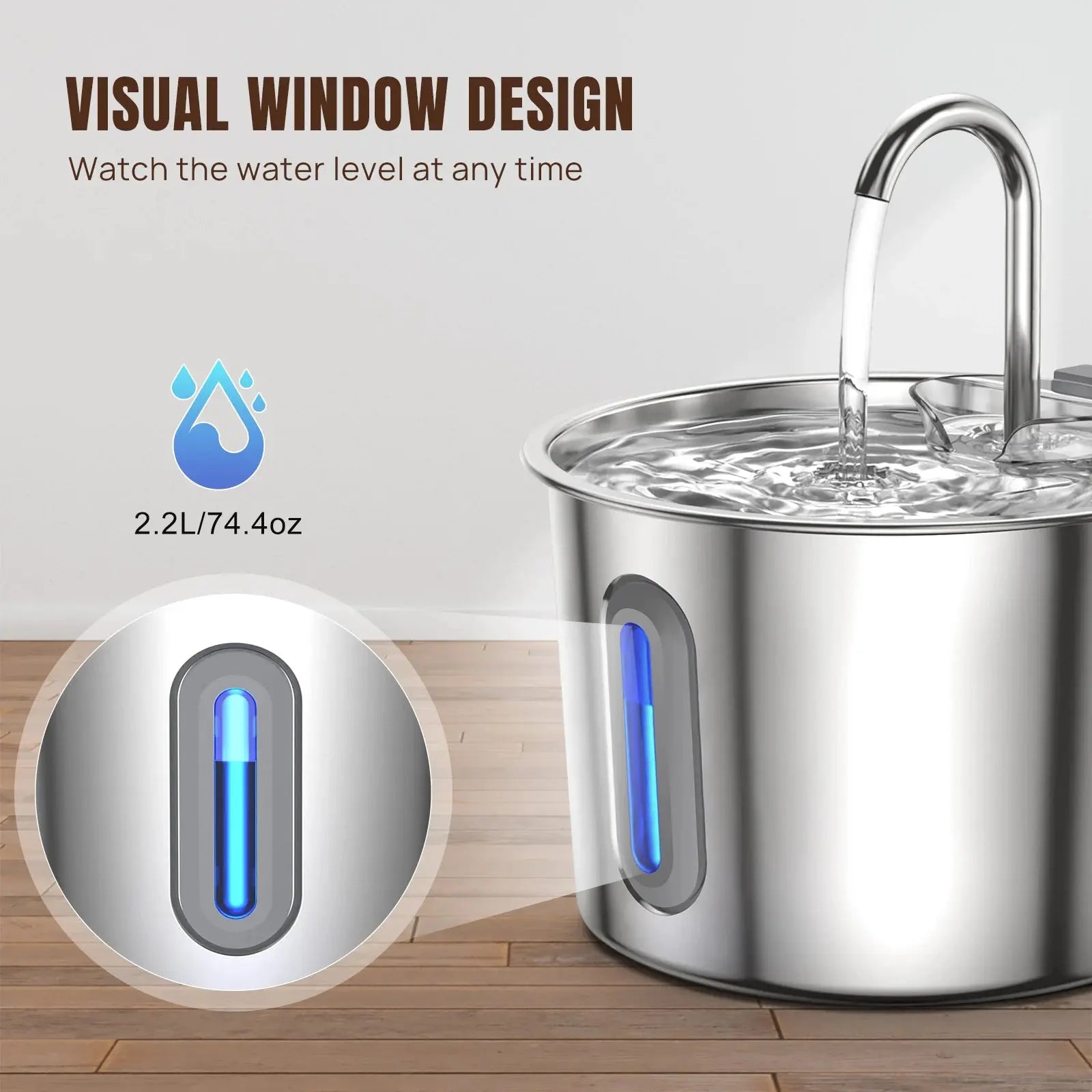 Stainless Steel Pet Fountain dispenser - Pawthrive