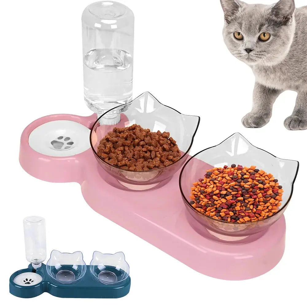 Anti Slip Double Feeding Pet Food Container - Pawthrive